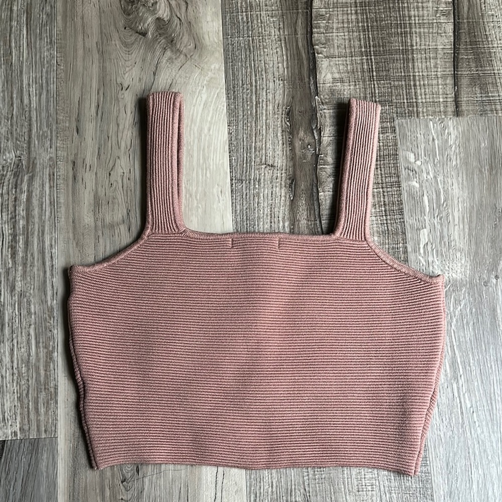all : row Ribbed Knit Women's Top - Picture 3 of 3